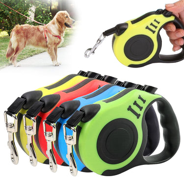 Retractable Dog Leash 5M - red